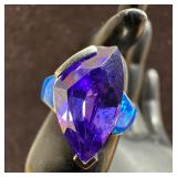 Opal and Amethyst Sterling Silver 925 Fine Stateme