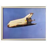 Framed Frank Juge Cigar Space Shuttle Balloon Phot