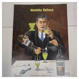 Absinthe Refined Ad Poster Homage A Magritte by Jo