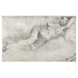 Early 20th C. Van Gogh Nude Copper Plate Print