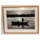 M. E. Warren Crabbing At Sunset Framed Print