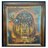 Wilfrido Martinez Oil of Quito Church R152