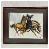 Franco Belli Signed Realist Watercolor Painting of