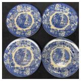 Enoch Woods English Scenery Woods Wart Blue Plate