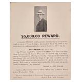 Wanted Poster "For The Body, Dead Or Alive Of Chas