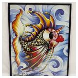 Jamie Hayes Signed Pucker Fish Framed Art Print