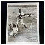 Black and White Baseball Action Analog Photo Print