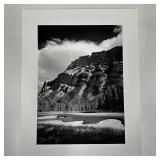 Black and White Landscape Photograph Print Mountai