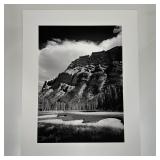Black and White Landscape Photograph Print Mountai