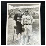 Analog Black and White Photograph Print Babe Ruth
