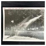 Ben Hogan Black and White Golf Golfer Action Analo