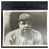 Babe Ruth Black and White Analog Photograph Print