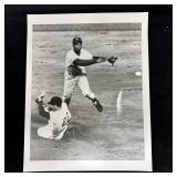 Black and White Baseball Action Analog Photo Print