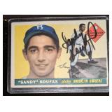 Sandy Koufax Autographed HOF Rookie Baseball Card