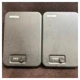 Pair of Portable Travel Combination Lock Gun Safes