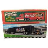 Coca Cola Caravan Truck & Mobil 1 Racing Car Carri