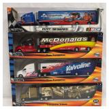 Hot Wheels Race Team Transporter Truck Trailer Set