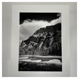 Black and White Landscape Photograph Print Mountai