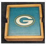 4 Ceramic Green Bay Packers Football Coasters