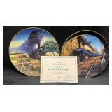 Two Porcelain Trains of The Orient Express Plates