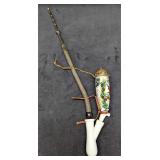 Antique German Porcelain Long Smoking Pipe