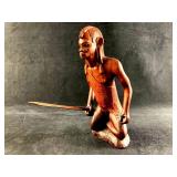 Aboriginal Wooden Warrior Display