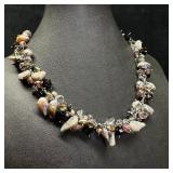 Necklace Baroque Pearls & Imitation Stones