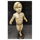 Myra Weisgold Bronze 26" Dancing Nude Boy Statue R