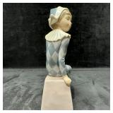 Lladro Harlequin B Porcelain Figurine Sitting Jest