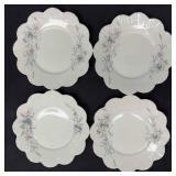 Milk White Floral Kitchenware Plates Set Four Sala