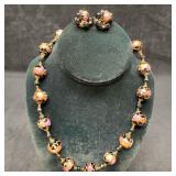 Venetian Murano Lamp Work Art Glass Black Fiorato