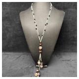 Murano Venetian Lamp Work Art Glass Clear and Blac