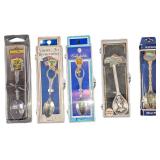 5 Florida Universal Souvenir Pewter & Silver Spoon