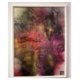 Signed Original Abstract Acrylic Paper "Hard Candy