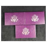 3 United States Mint Proof Sets 1988 1989 1990 D