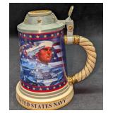 LE Bradford Exchange Strength And Honor Navy Stein