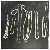 Costume Jewelry Beaded and Faux Pearl Necklace Col