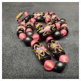 Murano Venetian Art Glass Lamp Work Black Bead Pin