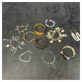 Mixed Costume Jewelry Bracelets and Bangles Lot J1