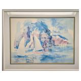 Framed Sailing Watercolor Print