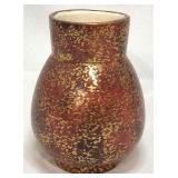 Vintage MCM Speckled Gold  Pottery Vase