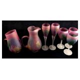 Lot of 7 Nouveau Art Glass by Rueven Glasses and P