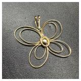 14k Gold Butterfly Pendant