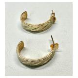 14k Gold & White Gold Earrings