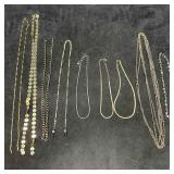 Vintage Mixed Chain Necklace Lot Gold and Silver T