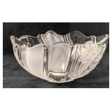 Vintage Orchid Satin Bowl Clear Frosted