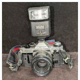 Vintage Canon AE-1 Program FD 35mm Film Camera Wit