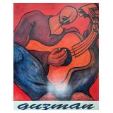 Signed Gilberto Guzman The Guitarist Poster Print