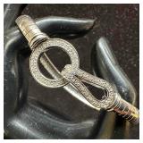 Omega Style EA 925 Sterling Silver Cubic Zirconia