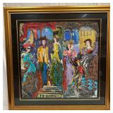 Jane Bazinet Mixed Media Collage Art Painting Colo